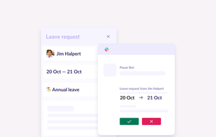 Review and approve leaves from the app or from the tool of your choice