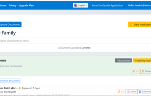 List the documents uploaded