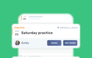 Simple team schedule app for youth sports teams