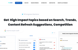 Get High Impact Topics based on Search, Trends, Content Refresh Suggestions, Competition