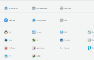 FusionDirectory Main Menu Part 1