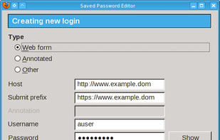 Save Password Editor screenshot 1