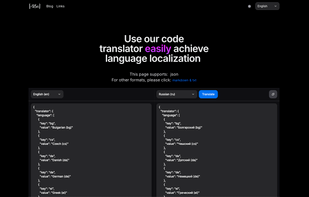 json translator screenshot for darkmode
