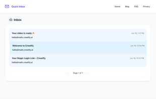 QuickInbox screenshot 2