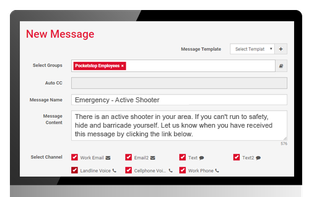 Create a message, designate the delivery time and select which recipient group. Send via text, voice, email or post on social media.