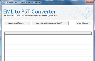 SoftSpire EML to PST Converter screenshot 1