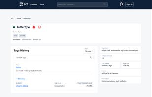 Zot Registry screenshot 1