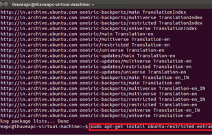Ubuntu Restricted Extras screenshot 1