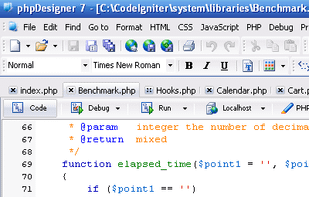 phpDesigner screenshot 1