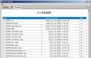 DirList screenshot 2