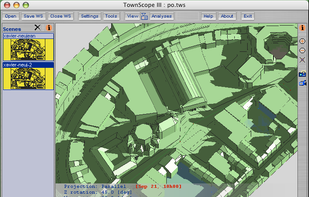 Shadings in parallel view (hidden mode).