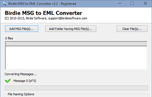 Birdie MSG to EML Converter screenshot 1