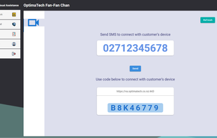 Start a support section using SMS invitation