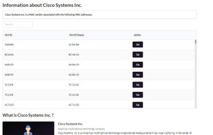 Example of a vendor search