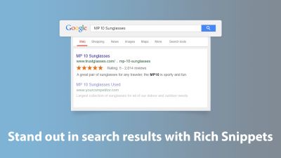 Get gold stars in Google Organic Results and Google Shopping.