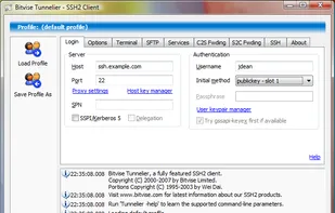 SSH Client: Login Settings
