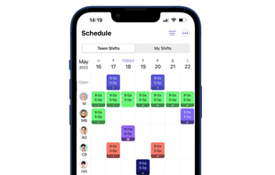 Create and send shift schedules via mobile