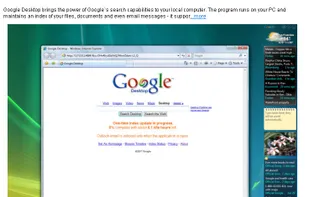 Brings the power of Google`s search capabilities to your local computer