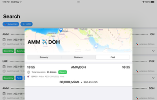 Seat.aero screenshot 1