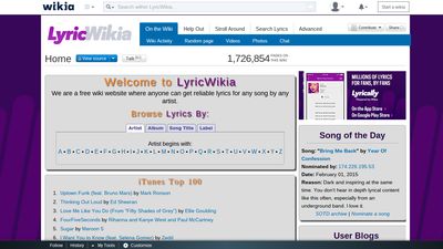 LyricWikia Alternatives and Similar Sites / Apps | AlternativeTo