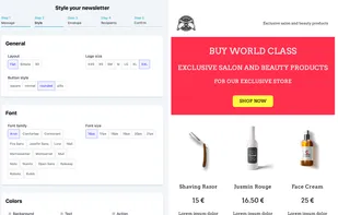 Mailzy newsletter editor