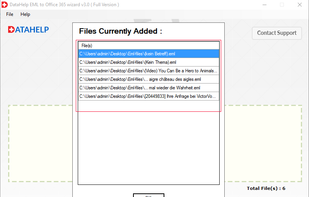 DataHelp EML to Office 365 Wizard screenshot 1