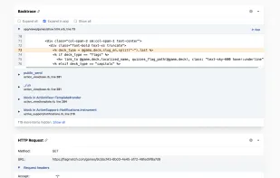 Error report details (backtrace)