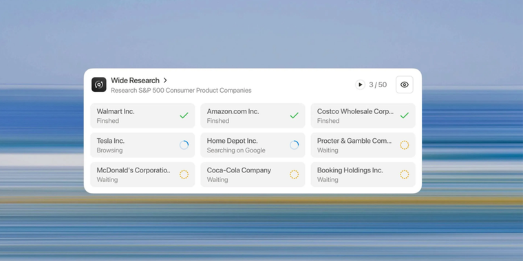 Manus unveils new Wide Research mode, enabling 100+ parallel AI agents for scalable tasks
