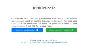 RiskInDroid screenshot 1