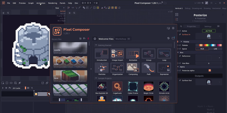 Pixel Composer 1.20.1 beta adds customizable panels, new nodes, and bug fixes image