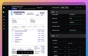 DigiParser can parse any document formats including images, PDFs, scanned documents, and more. It then visualizes the extracted data, allowing for faster review and approval.