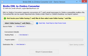 Birdie EML to Zimbra Converter screenshot 1