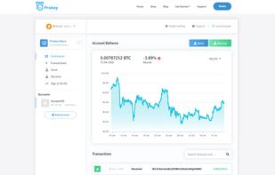 Wallet main page
