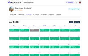 Bookings calendar