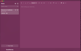 VoidNotes screenshot 1