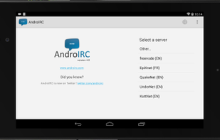 AndroIRC screenshot 2