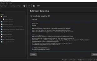 Auto build script generation