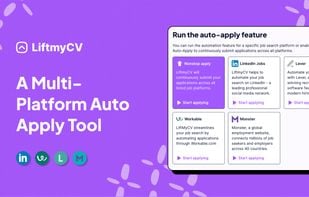 User interface of the Multi-Platform Submission Tool on LiftmyCV