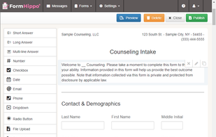 HIPAA Compliant Web Form Builder