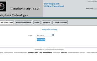 User Account interface