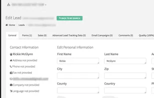 Lead data management fields