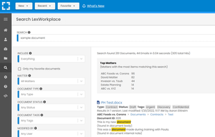 Document Search Function