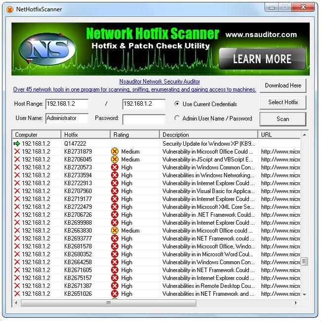 Network Hotfix Scanner Alternatives: Top 10 Vulnerability Scanners.