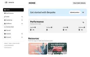 Bespoke administration panel