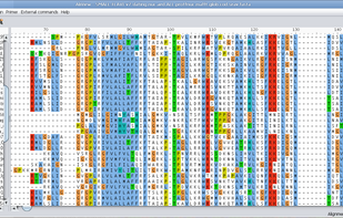 ClustalX consensus color scheme