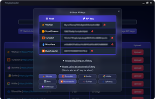 Example of API key management