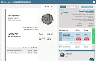 Invoice Matching & Approval: Review invoices with linked purchase orders, approval chains, and budget status in one unified view.
