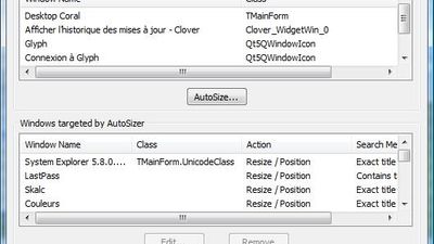The main window of Autosizer, really intuitive.