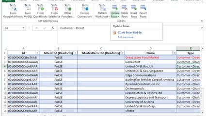 CData  Excel Add-Ins screenshot 1