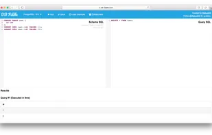 DB Fiddle screenshot 1